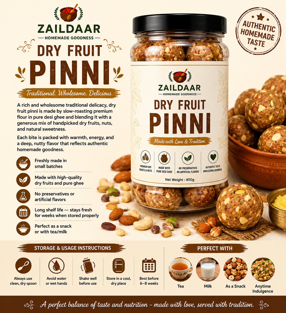 Dryfruit Pinni